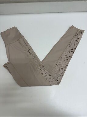Aerie Neutral Laser-Cut Leggings